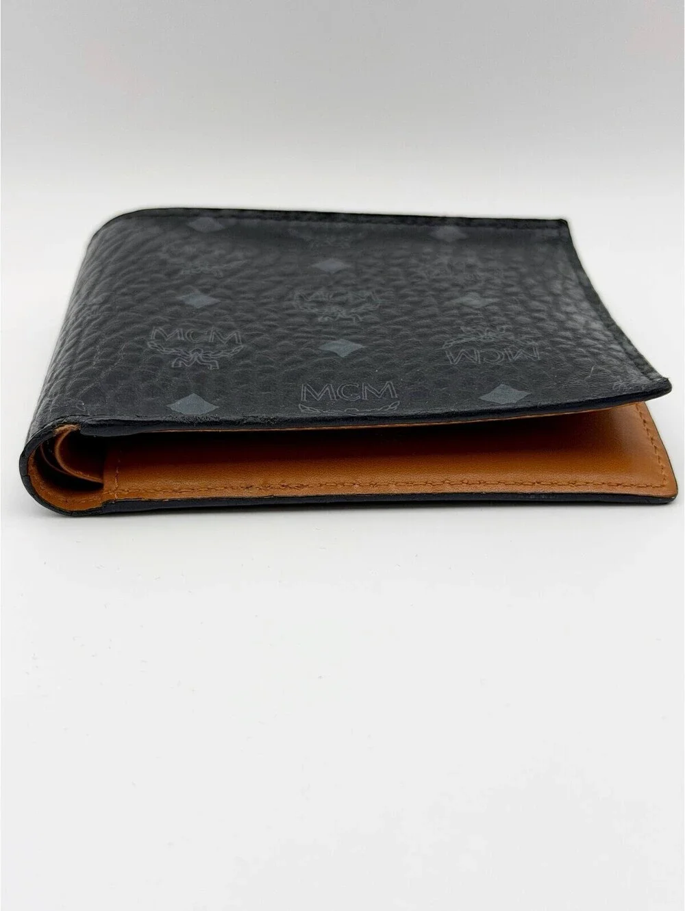 MCM Bifold Black Wallet in Visetos Original Cardholder